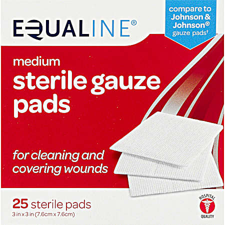 3 in Medium Gauze Pads - 25 ct