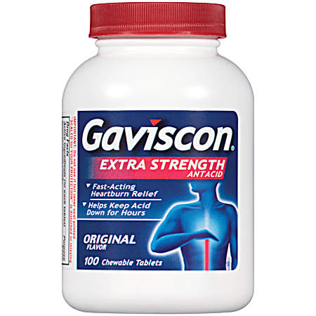 Extra Strength Chewable Tablets - 100 ct