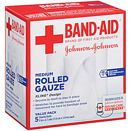 Medium Rolled Gauze - 5 ct