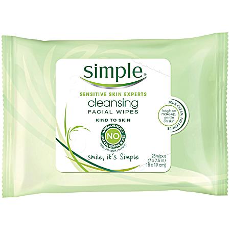 Sensitive Skin Cleansing Facial Wipes - 25 ct