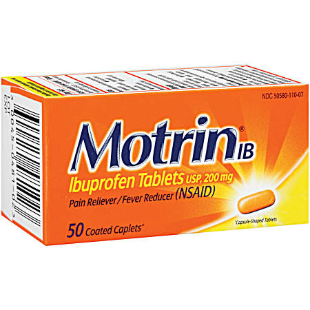 Motrin IB Pain Reliever Caplets - 50 ct