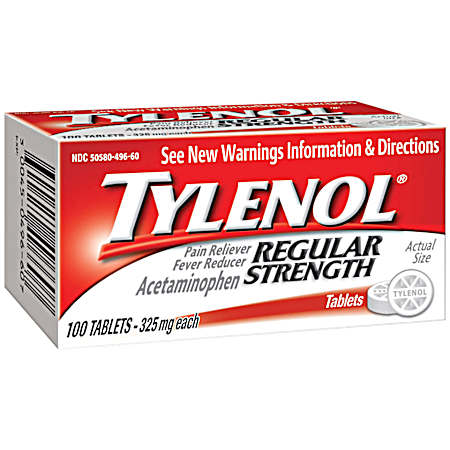 Regular Strength Pain Reliever & Fever Reducer Tablets - 100 ct