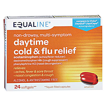 Daytime Cold & Flu Relief Softgels - 24 ct