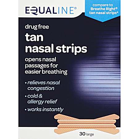Tan Nasal Strips - 30 ct
