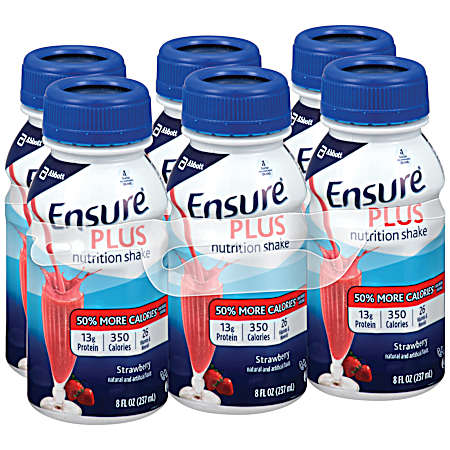 Plus Strawberry Nutrition Shake - 6 pk