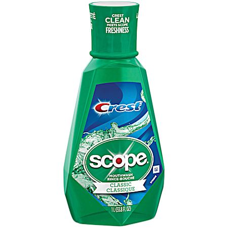 33.8 fl oz Classic Mint Mouthwash