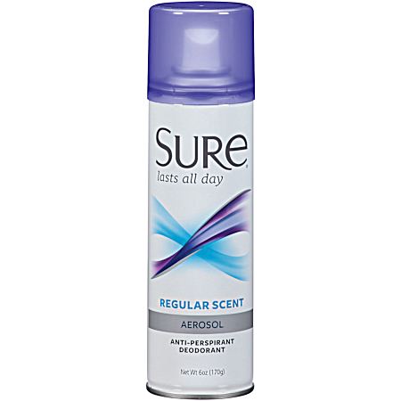 6 oz Regular Antiperspirant & Aerosol Deodorant