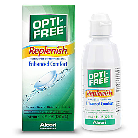 4 oz Opti-Free Replenish Enhanced Comfort Drops