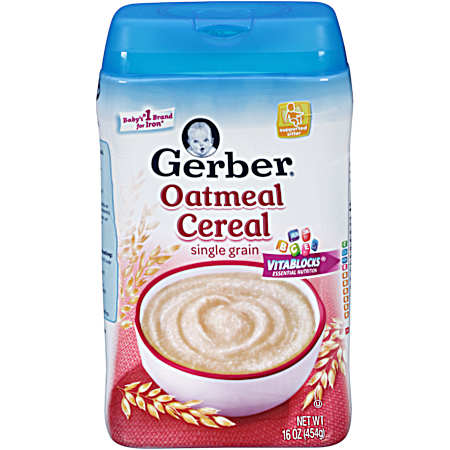 16 oz Oatmeal Single Grain Baby Cereal