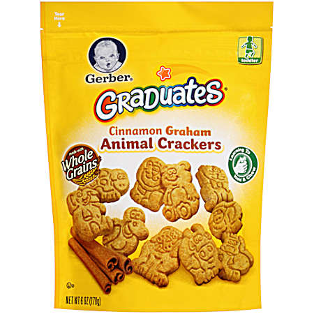 Graduates 6 oz Cinnamon Graham Animal Crackers