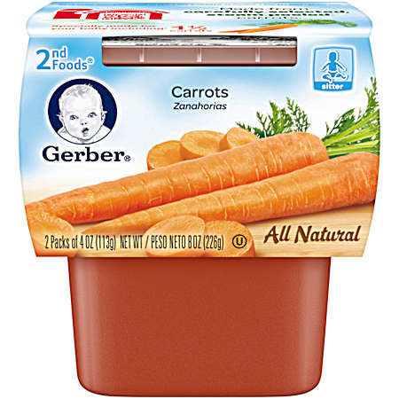 2nd Foods 4 oz Carrot Baby Food  - 2 Pk