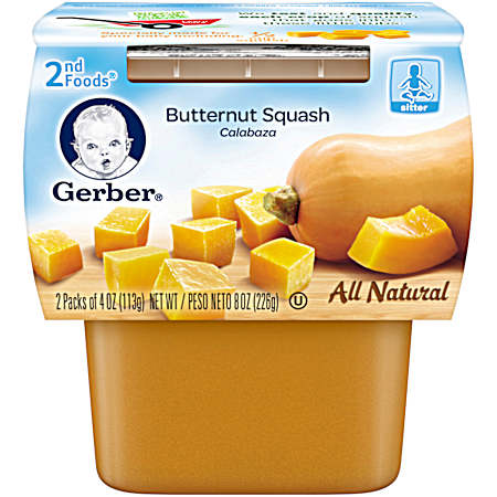 2nd Foods 4 oz Butternut Squash Baby Food  - 2 Pk