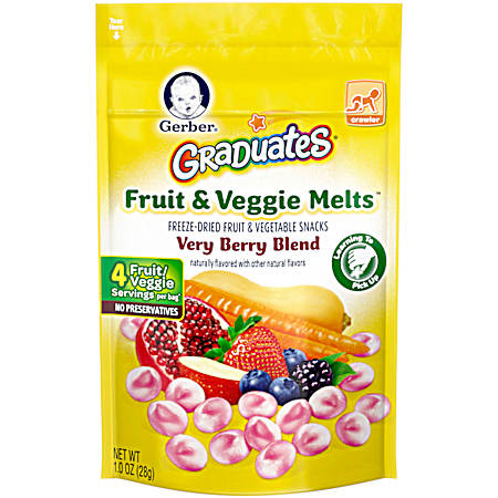 Graduates 1.0 oz Very Berry Blend Freeze-Dried Fruit & Vegetable Snacks