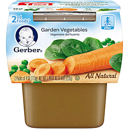 2nd Foods 4 oz Garden Vegetables Baby Food  - 2 Pk