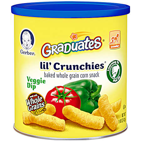 Graduates Lil' Crunchies 1.48 oz Veggie Dip Baked Corn Snack