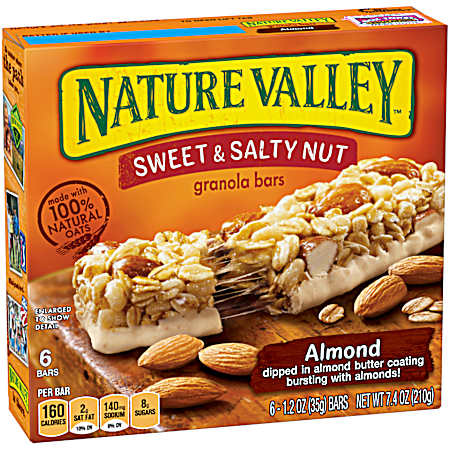 Sweet & Salty Almond Granola Bars - 6 Pk