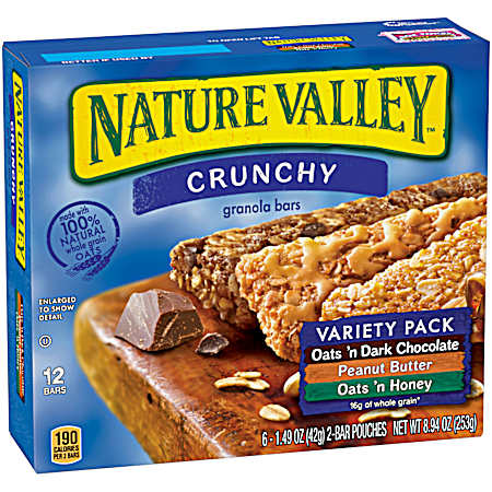 Crunchy Variety Pack Granola Bars - 12 Pk