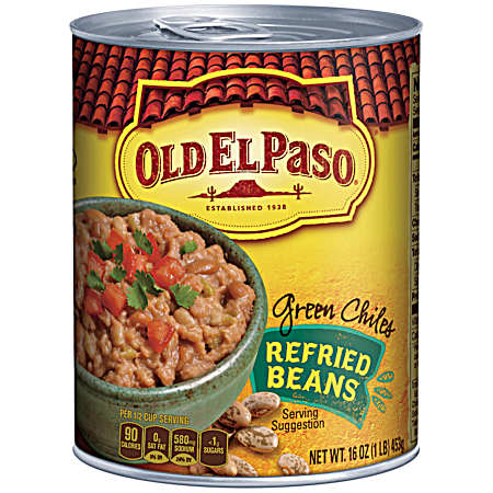 16 oz Green Chilies Refried Beans