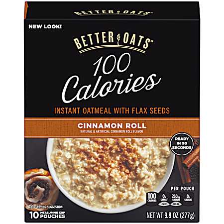 9.8 oz 100 Calorie Cinnamon Roll Instant Oatmeal