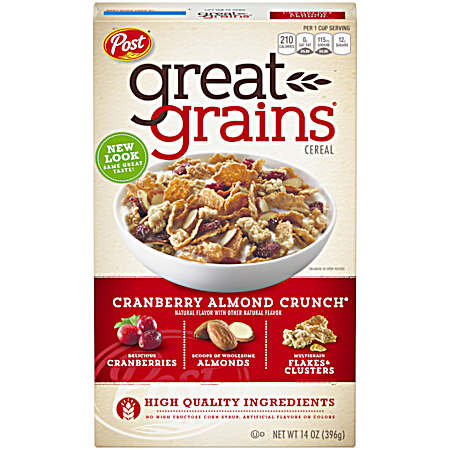 Great Grains 13 oz Cranberry Almond Crunch Breakfast Cereal
