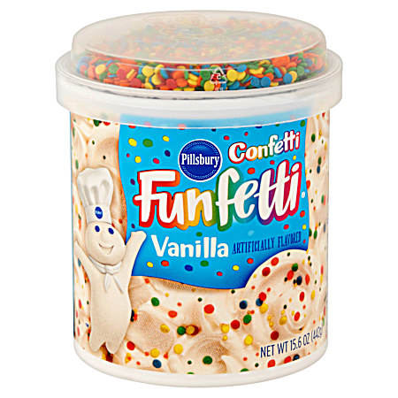 Confetti Funfetti 15.6 oz Vanilla Frosting