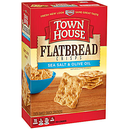 Town House Flatbread Crisps Sea Salt & Olive Oil - 9.5 Oz