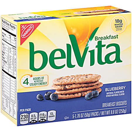 Belvita Blueberry Breakfast Biscuits - 5 Pk
