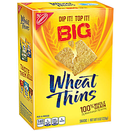 Wheat Thins 8 oz BIG Snack Crackers