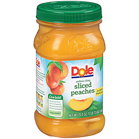 23.5 oz Yellow Cling Peaches in 100% Fruit Juice