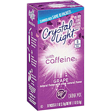 On The Go Grape w/ Caffeine Powdered Drink Mix - 10 pk