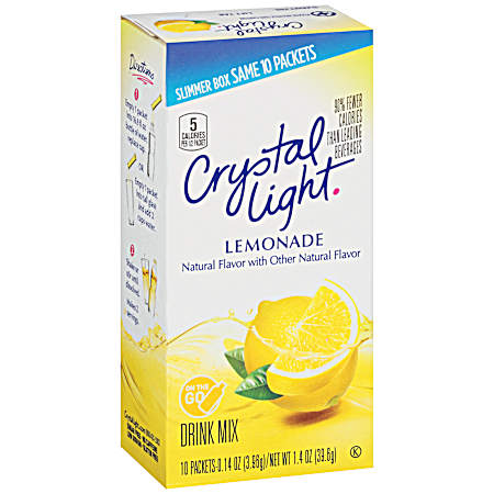 On The Go Lemonade Powdered Drink Mix - 10 pk