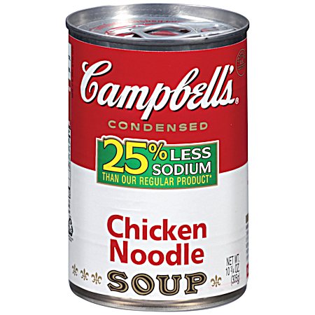 10.75 oz 25% Less Sodium Chicken Noodle Condensed Soup