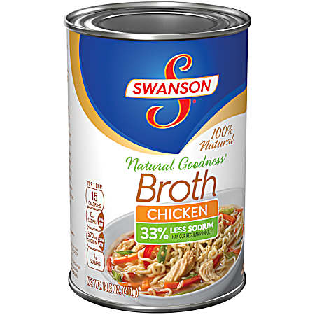 Natural Goodness 33% Less Sodium Chicken Broth
