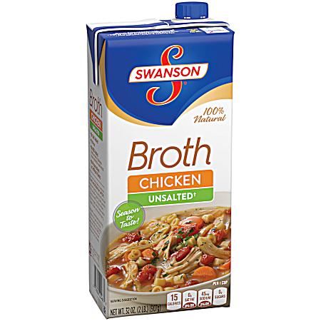 32 oz Unsalted Chicken Broth