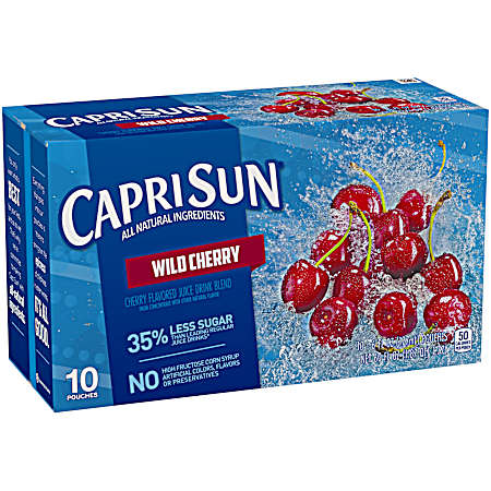 Wild Cherry Flavored Juice Drink Beverage - 10 Pk