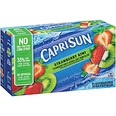 Strawberry Kiwi Flavored Juice Drink Beverage - 10 Pk