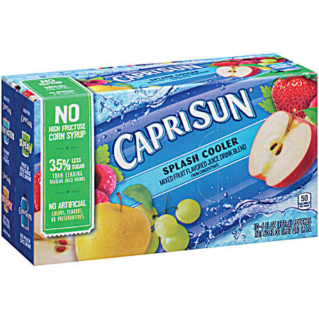 Splash Cooler Flavored Juice Drink Beverage - 10 Pk