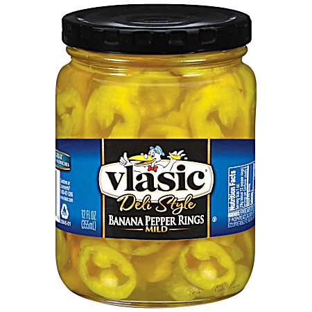 Deli Style 12 oz Mild Banana Pepper Rings