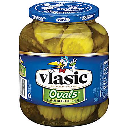 Ovals 32 oz Hamburger Dill Pickle Chips