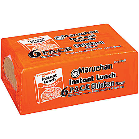 Instant Lunch Chicken Flavor Ramen Noodles - 6 Pk