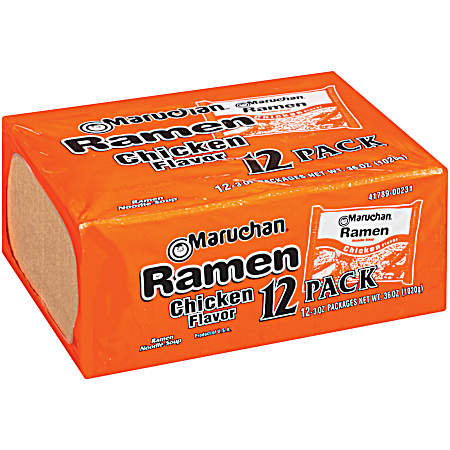 3 oz Ramen Chicken Flavor Noodle Soup - 12 Pk