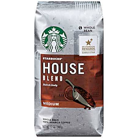 12 oz House Blend Medium Roast Whole Bean Coffee
