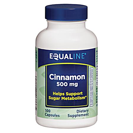 Cinnamon 500mg Dietary Supplement Capsules - 100 ct