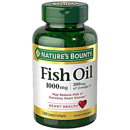 Fish Oil 1000mg Dietary Supplement Softgels - 120 ct