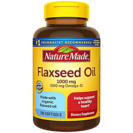 1000 mg Flaxseed Oil Softgels - 100 Ct