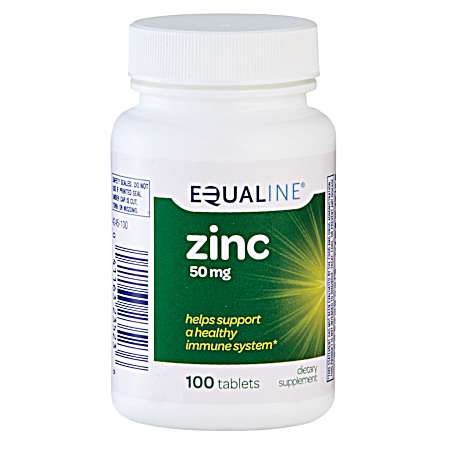 Zinc 50mg Dietary Supplement Tablets - 100 ct