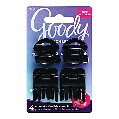 No-Metal Flexible Claw Clips - 4 Pk