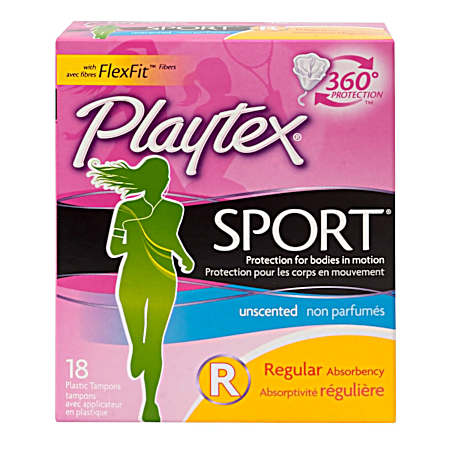 SPORT Unscented Regular Tampons - 18 ct