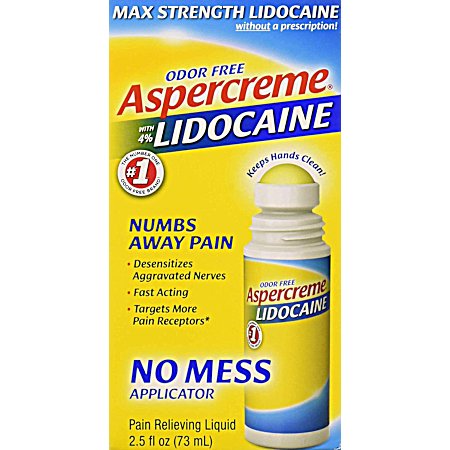 Odor Free Aspercreme w/ Lidocaine 2.5 fl oz Pain Relieving Liquid