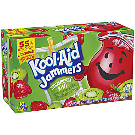 Jammers Kiwi Strawberry Juice Drinks - 10 pk